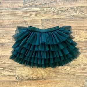 Zara girls black layered tulle skirt size 7
